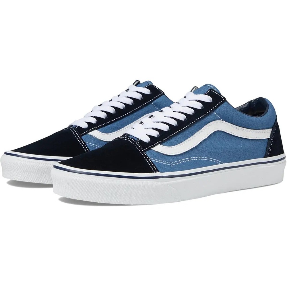 Old Skool vans sneakers low top skater women's 7 indie blue suede leather canvas
